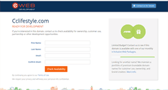 Desktop Screenshot of cclifestyle.com